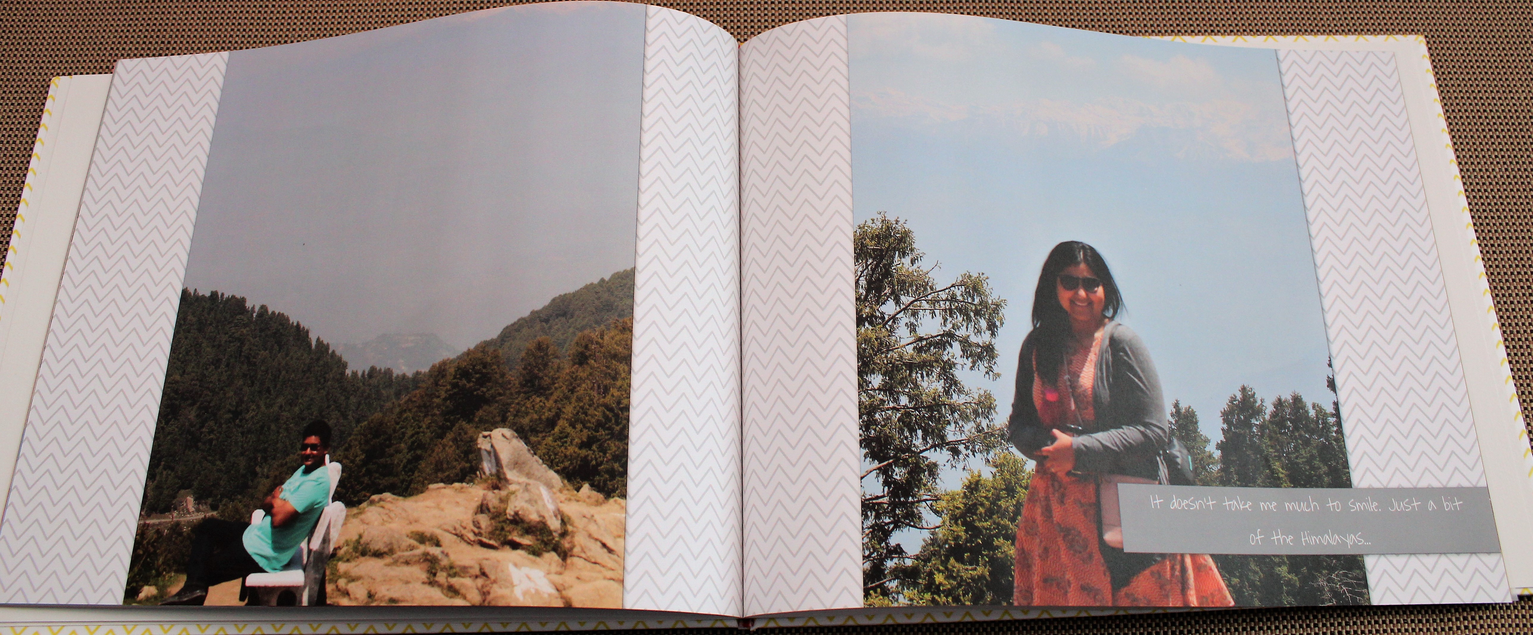 A Lay Flat Photo Book with our photos from the Chamba District trip