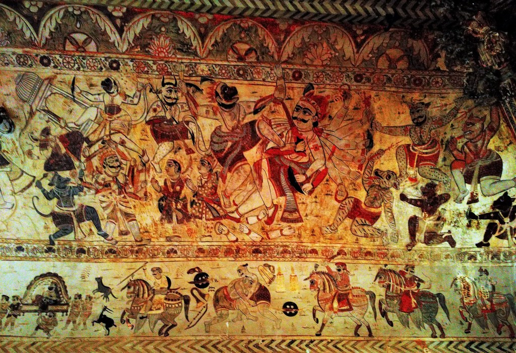fresco, laxmi narayan mandir, orchha, madhya pradesh