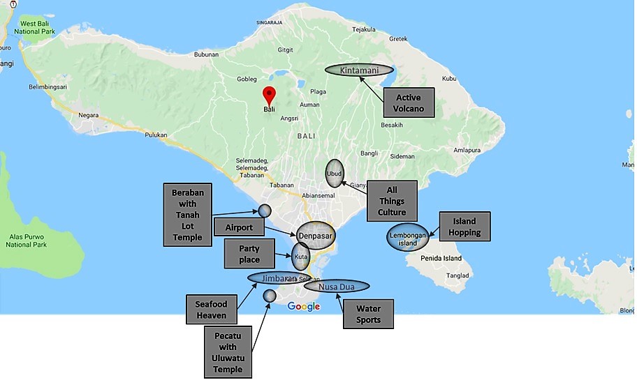 bali, map