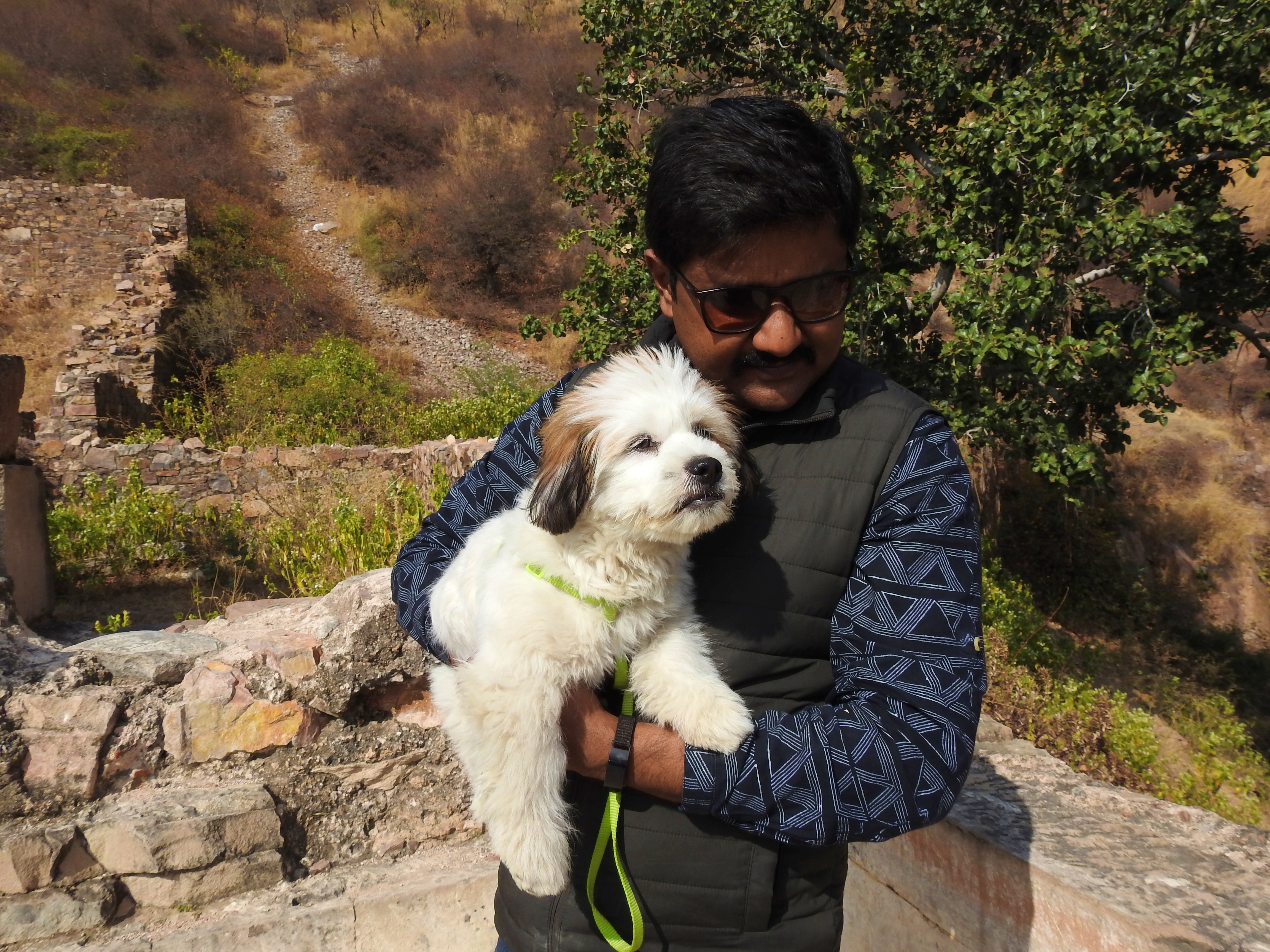 Fluffy at the Bhangarh Fort