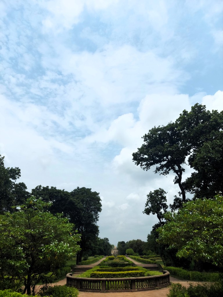 A path leads up to a cenotaph.