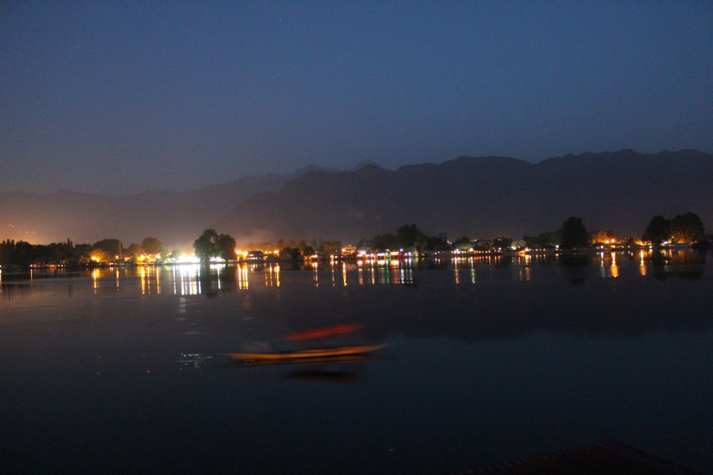 A gorgeous night on the Nigeen Lake in Srinagar, Kashmir