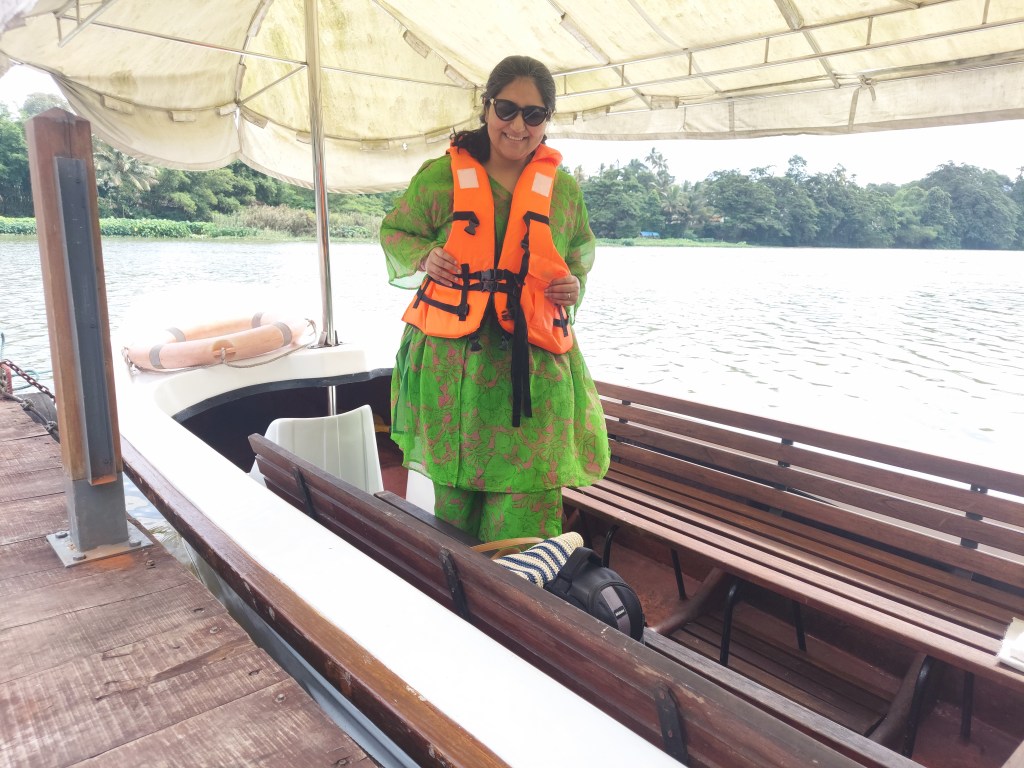 Happy after a boat ride on the river Mahaweli Ganga