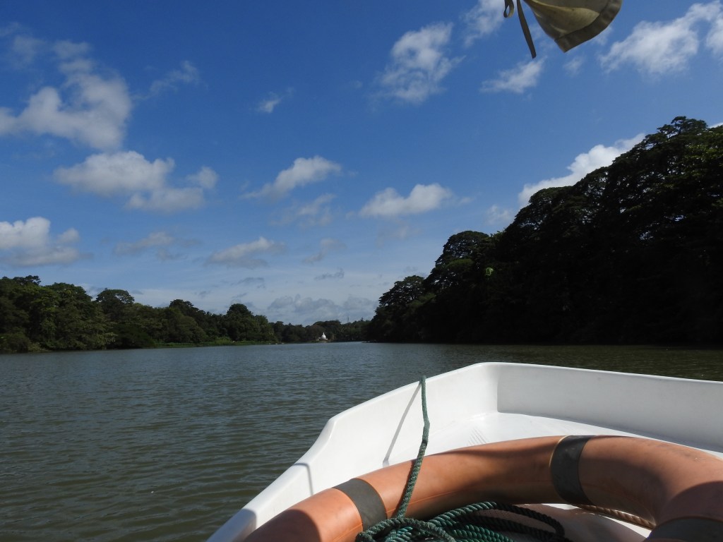 Blue sky seen on a boat ride on the river Mahaweli Ganga